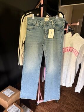Frame Denim Light Blue Straight-Leg Jeans